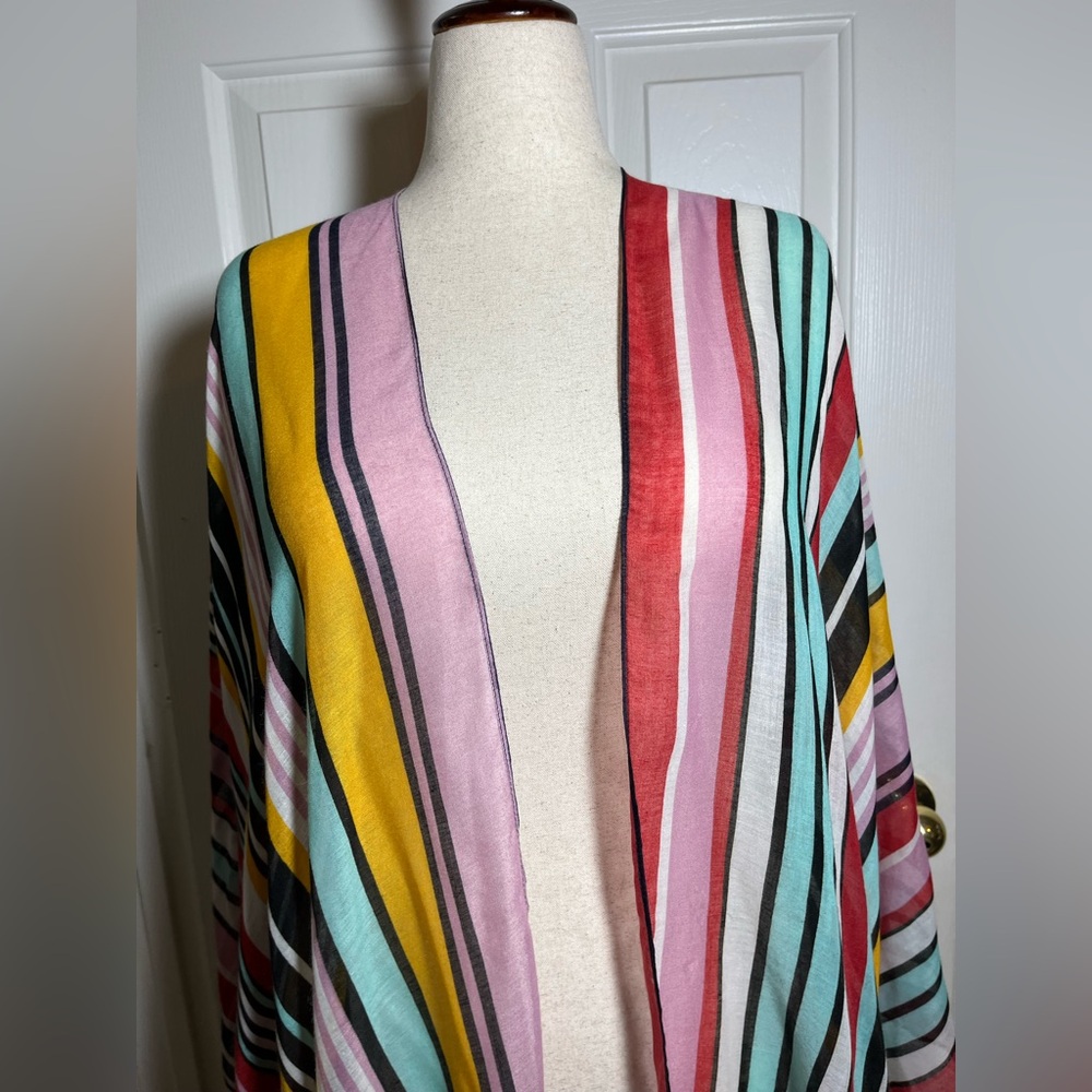 Lane Bryant Women’s Colorful Striped Cover-Up - Picture 2 of 9